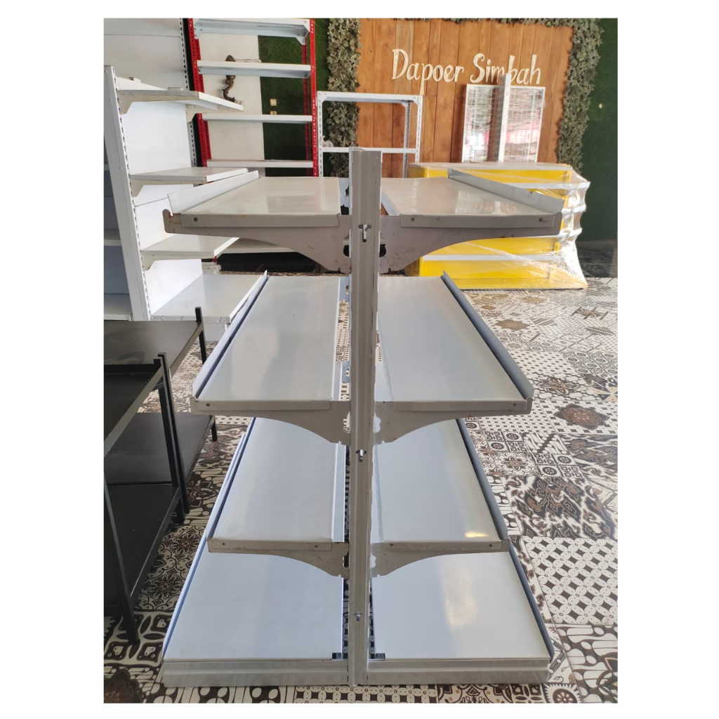 Rak Minimarket Double Tinggi 100cm Seken