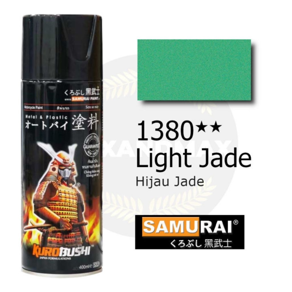 cat semprot samurai kuroboshi light jade 1380 hijau muda metalik