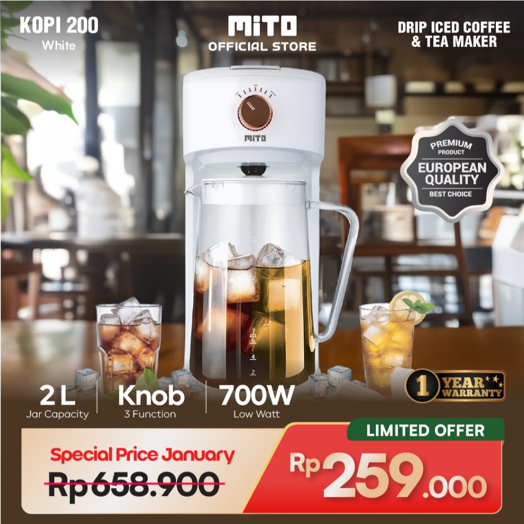 MITO Drip Ice Coffee & Tea Maker / Mesin Kopi Teh 2L - KOPI200