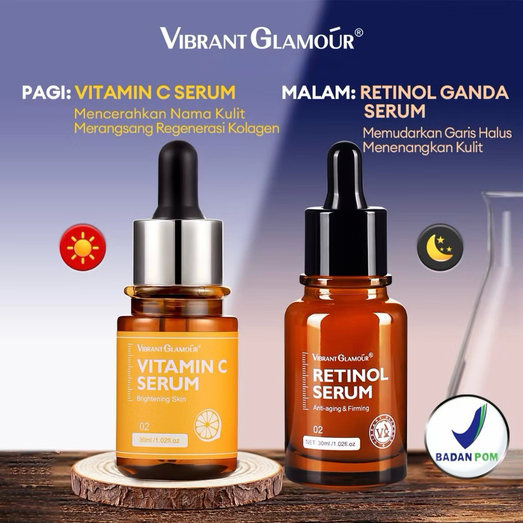 [BPOM] Paket Serum Vibrant Glamour Retinol Serum + Vitamin C Serum