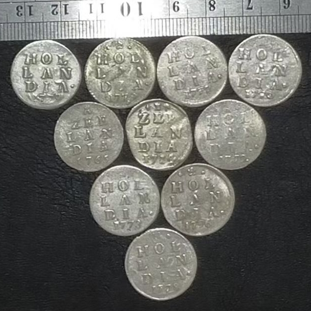 ST. BR2. DIJUAL BORONGAN 10 KEPING KOIN KUNO || KOIN PERAK || SILVER COIN 2 STUIVER TAHUN CAMPUR
