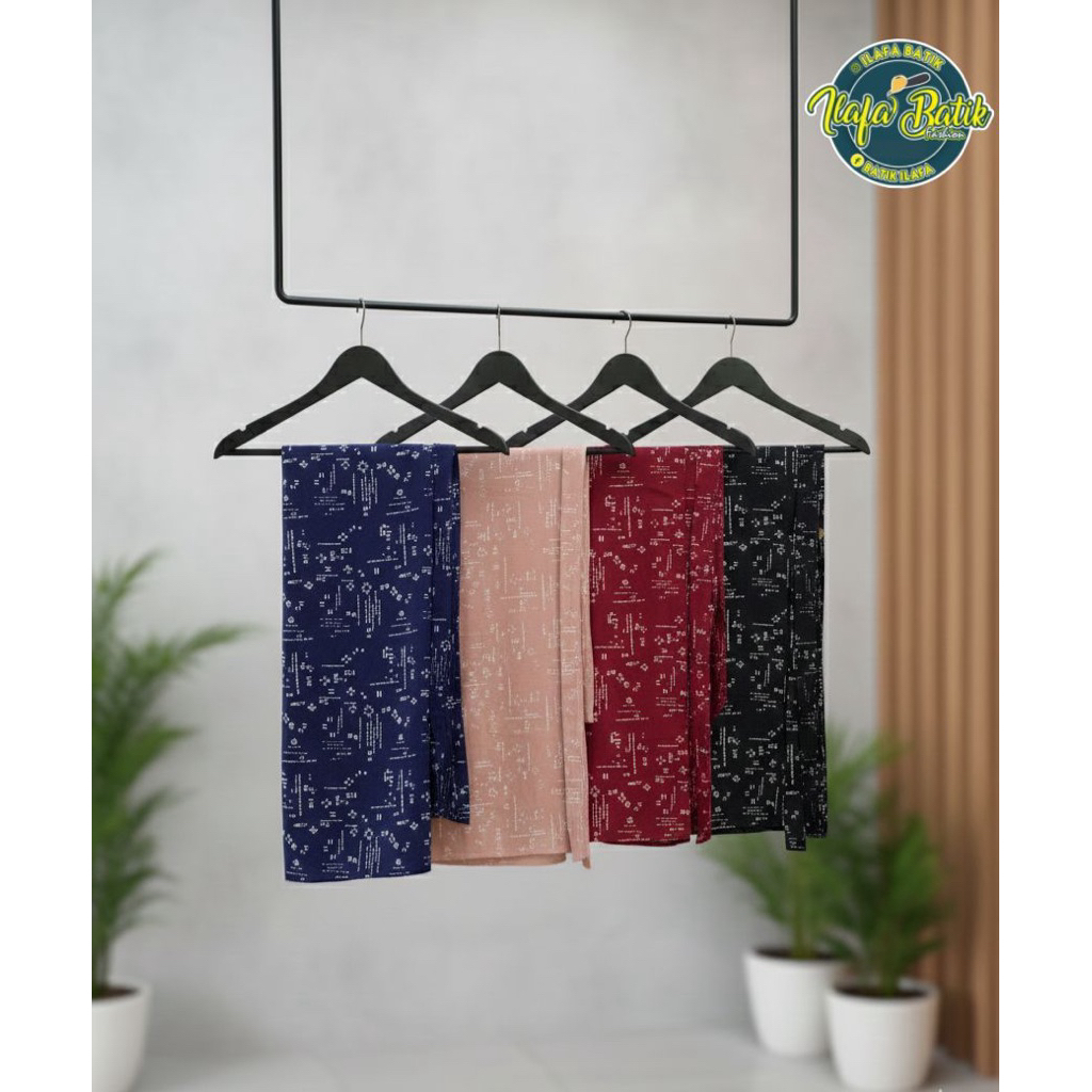 Rok Lilit Kain | Ada Tali Panjang | Shashiko Garis Trendy Berbatik Tradisional