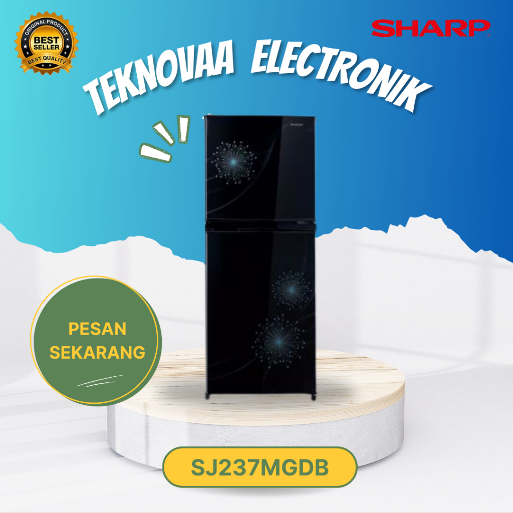 SHARP Kulkas 2 Pintu SJ237MGDB Lemari Es 205L/SJ-237MGDB/SJ 237MGDB/SHARP KULKAS 2 PINTU/SHARP KULKA