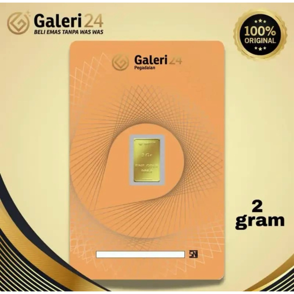 Emas Batangan 2 Gram 999,9% Galeri24 2gr