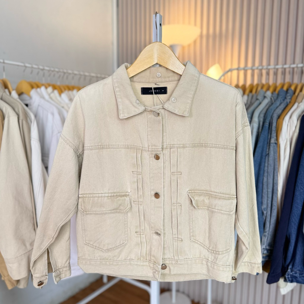 JACKET JEANS WANITA CEWEK BRAND JEIKEI