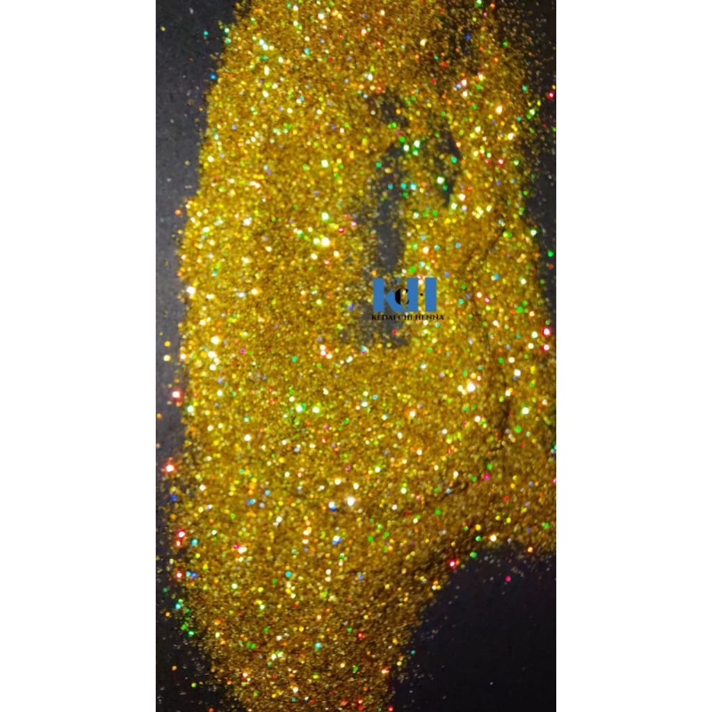 GLITER HENNA WARNA gold & silver hologram10gr/ 50gr/100gr