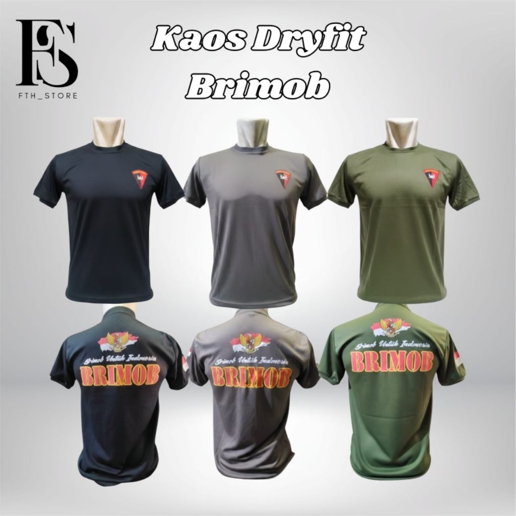 Kaos oblong dryfit brimob|Kaos Brimob|Kaos brimob untuk indonesia