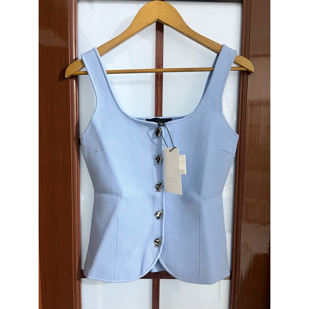 Zara original button knit vest waistcoat