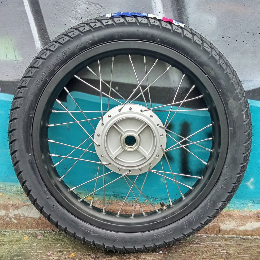 ​Paket Set Velg RX King Rossi 185/215 Ring 18 - Ban IRC NR65 275/300 - Tromol Ori & TDR Silver (Siap