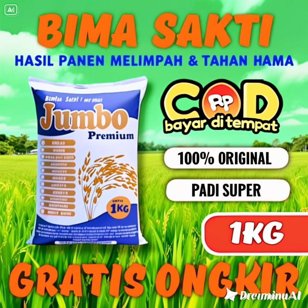 SANGHYANG SRI- Benih Padi Bibit Padi BIMA SAKTI kemasan 1kg Kuatitas super