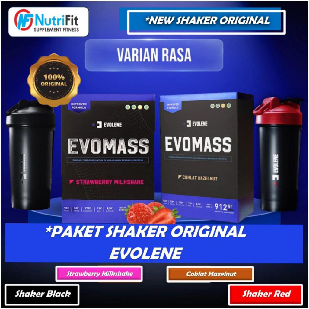 Evomass 912 gram + New Shaker Evolene (Original Shaker 100%)