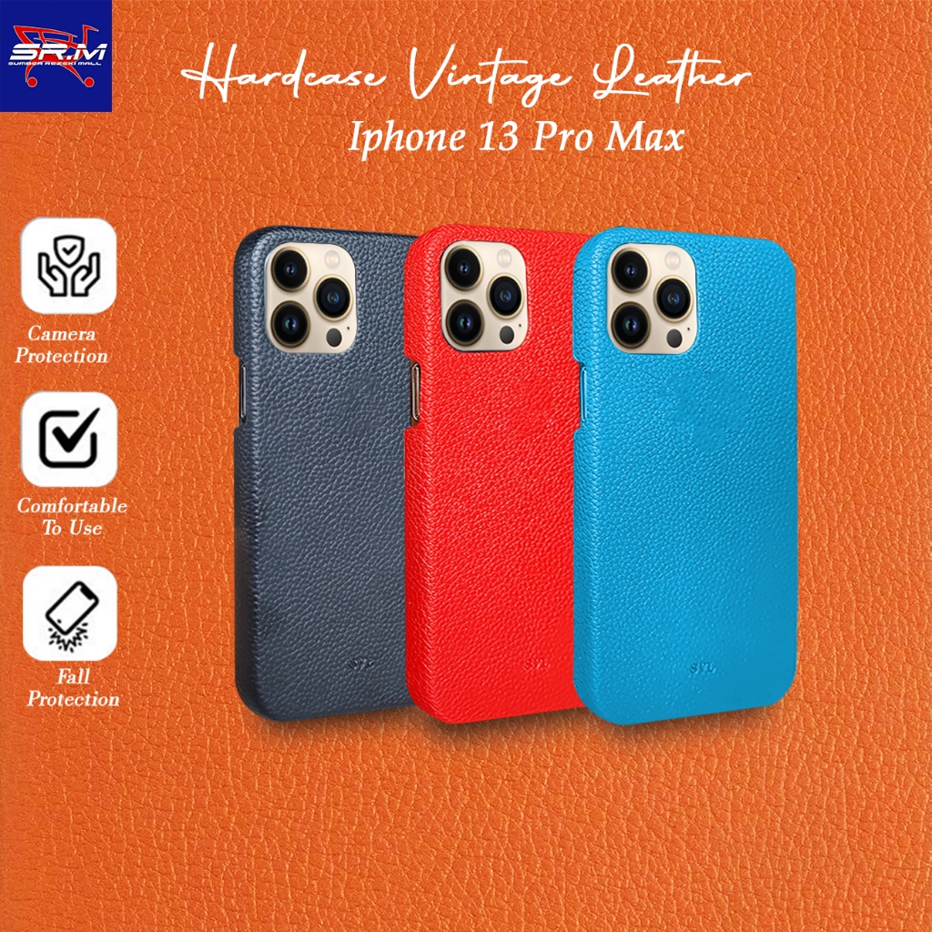 [ CUCI GUDANG ] Case Iphone 13 Pro Max  Hardcase SVL Vintage Leather Microfiber