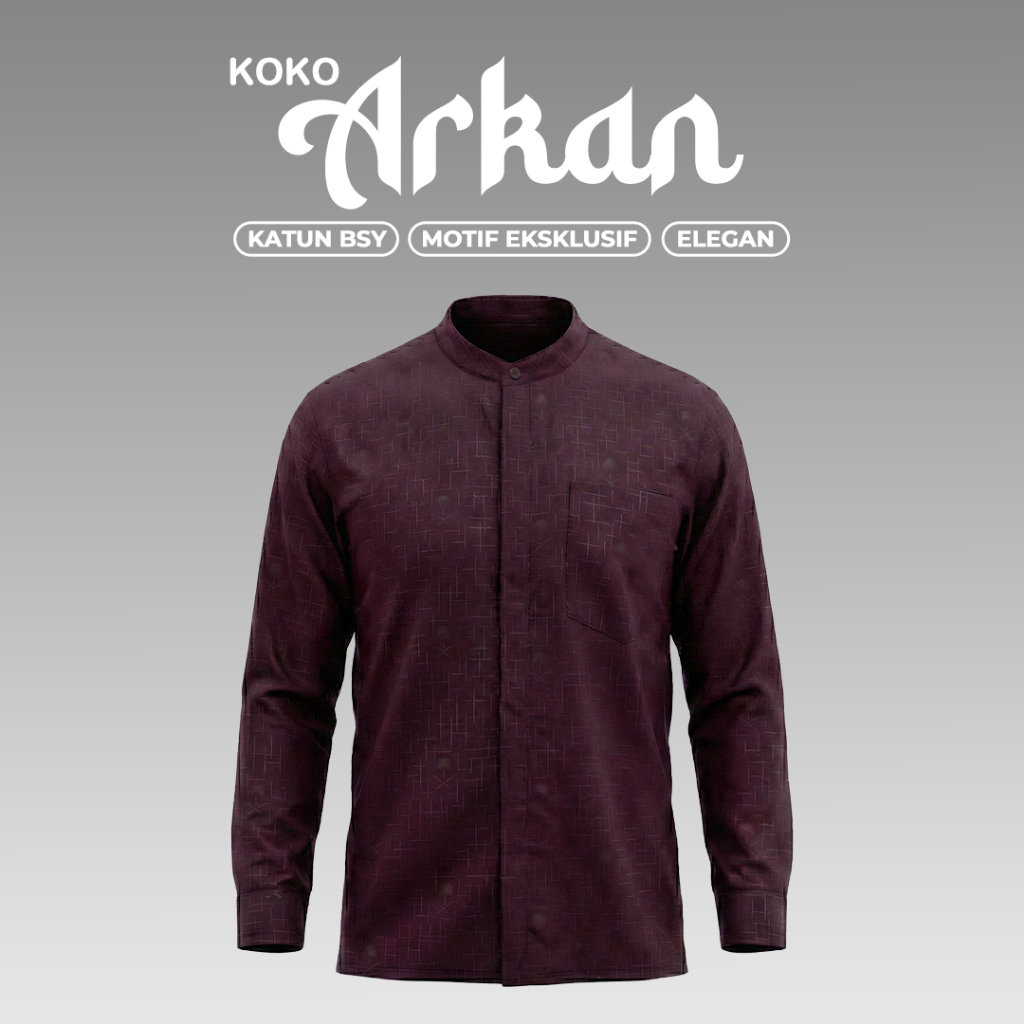 Koko Lengan Panjang Outfit Muslim Dewasa Modis Populer Keren Atasan Cowok Bahan Adem Terlaris Kekini