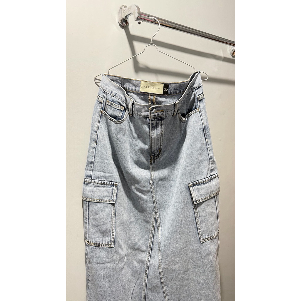 Aleza Label - Xian denim skirt blue