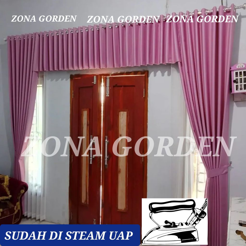 Gorden 1 Set Gorden Ruang Tamu Ukuran Lebar Gorden Jendela Dan Pintu Poni 1 Set Gorden Minimalis Mod
