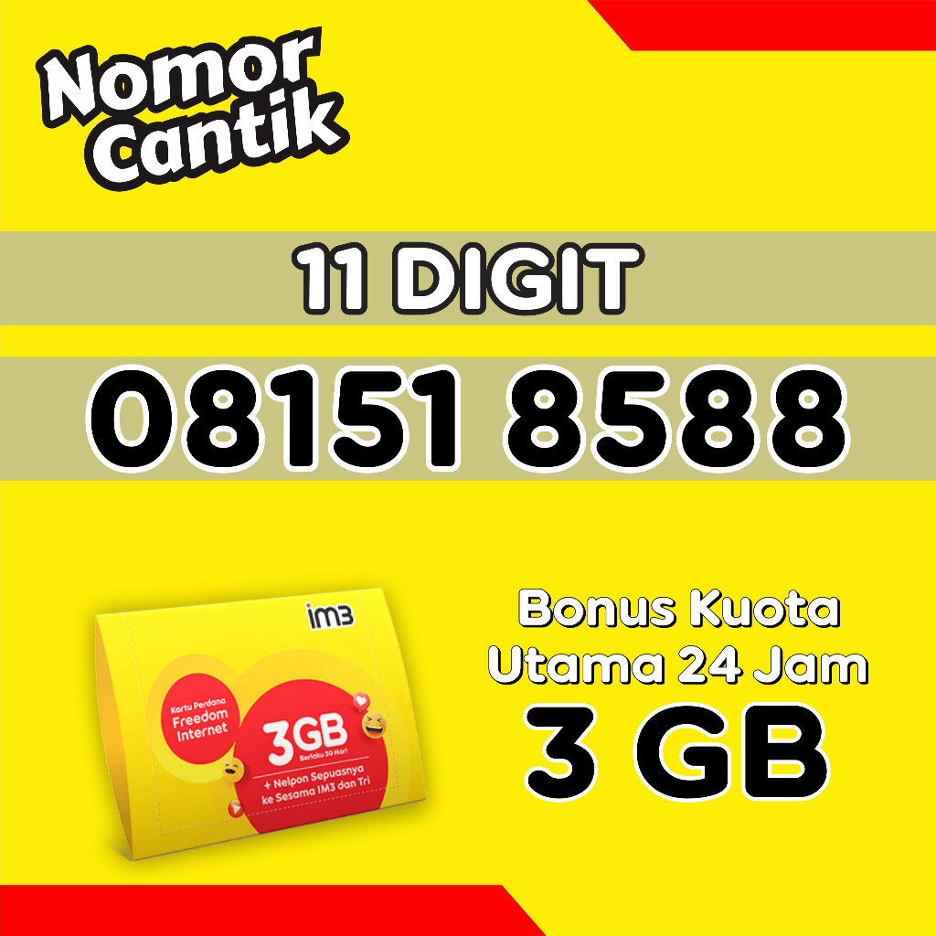 Kartu perdana indosat Nomor Cantik 11 Digit Seri Rapih 0855 Terbaru  5