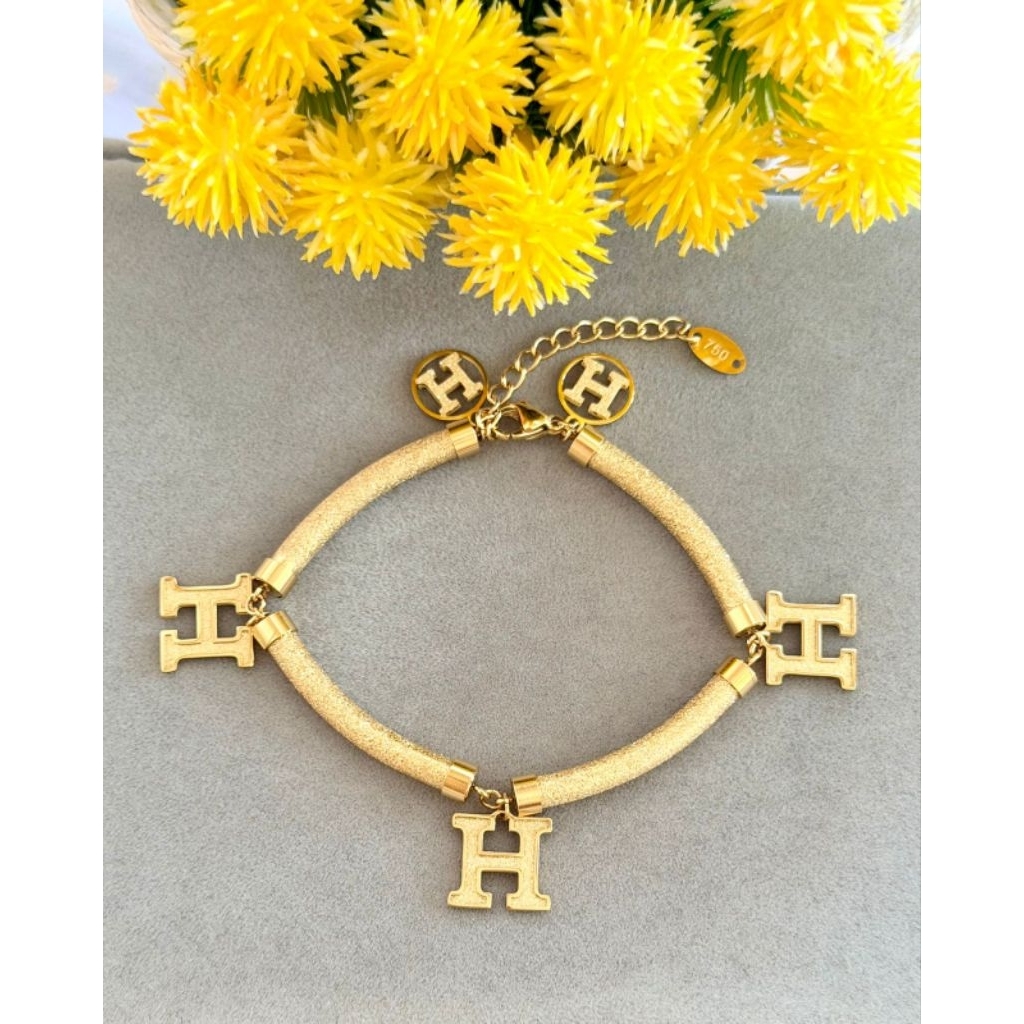 Gelang titanium bambu juntai