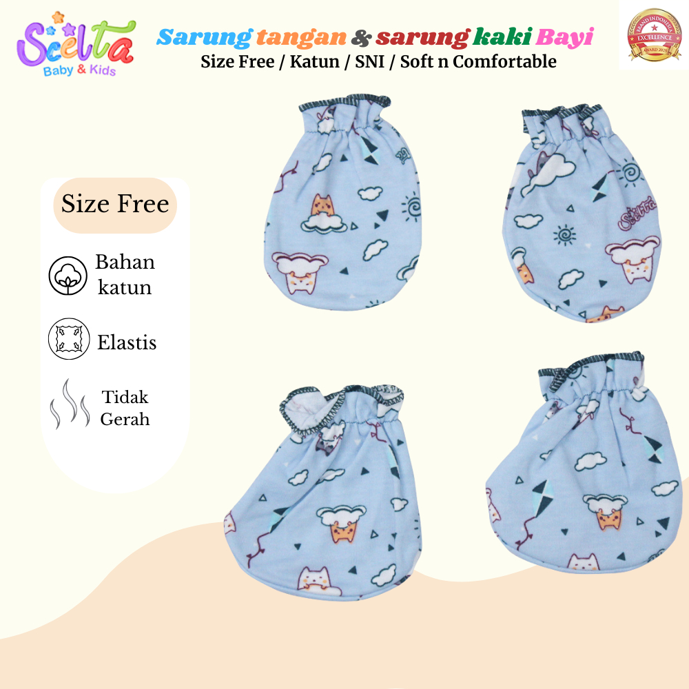 Scelta Baby - Setelan Sarung Tangan Dan Kaki Bayi Size Free | KTK SC 328 KRT