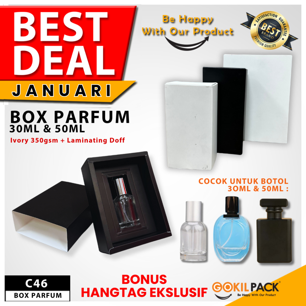 Box Parfum Custom 30 ml / 50 ml | Sliding Box Parfum Lelabo | Custom Packaging Parfum | C46