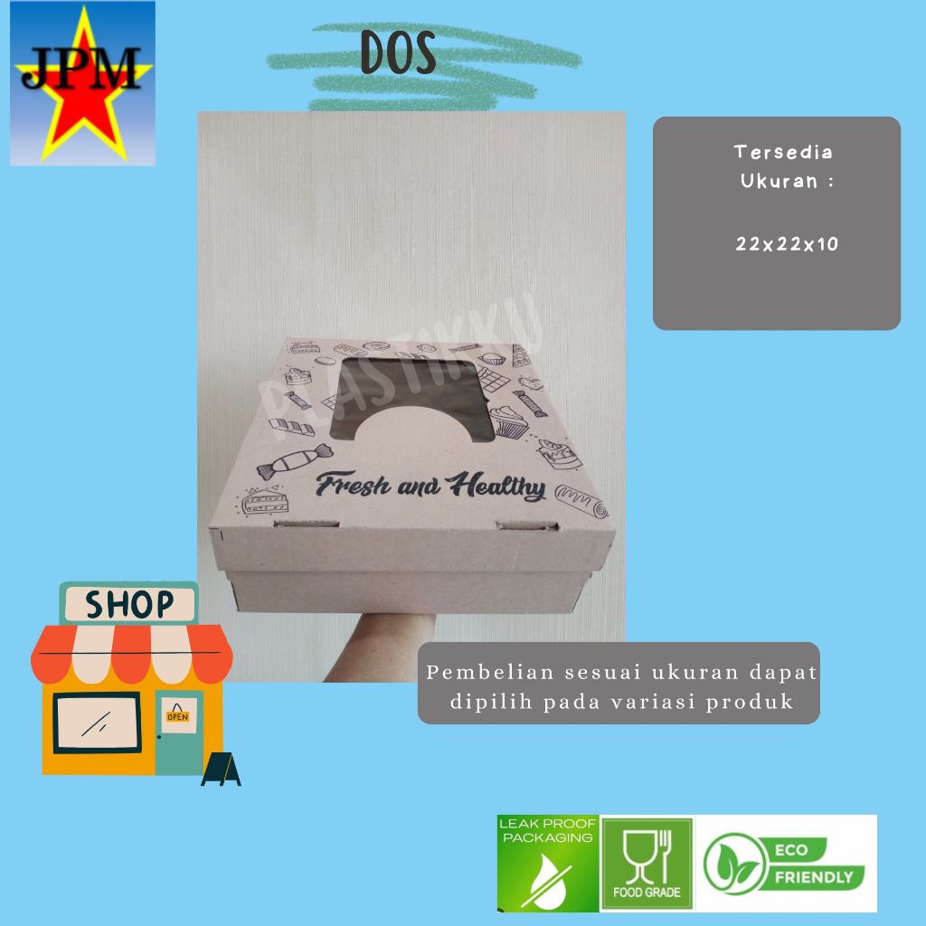 Dos Puding 25x25x10 / Box Puding / Dus Puding / Kotak Puding / Kotak Agar / Box Agar