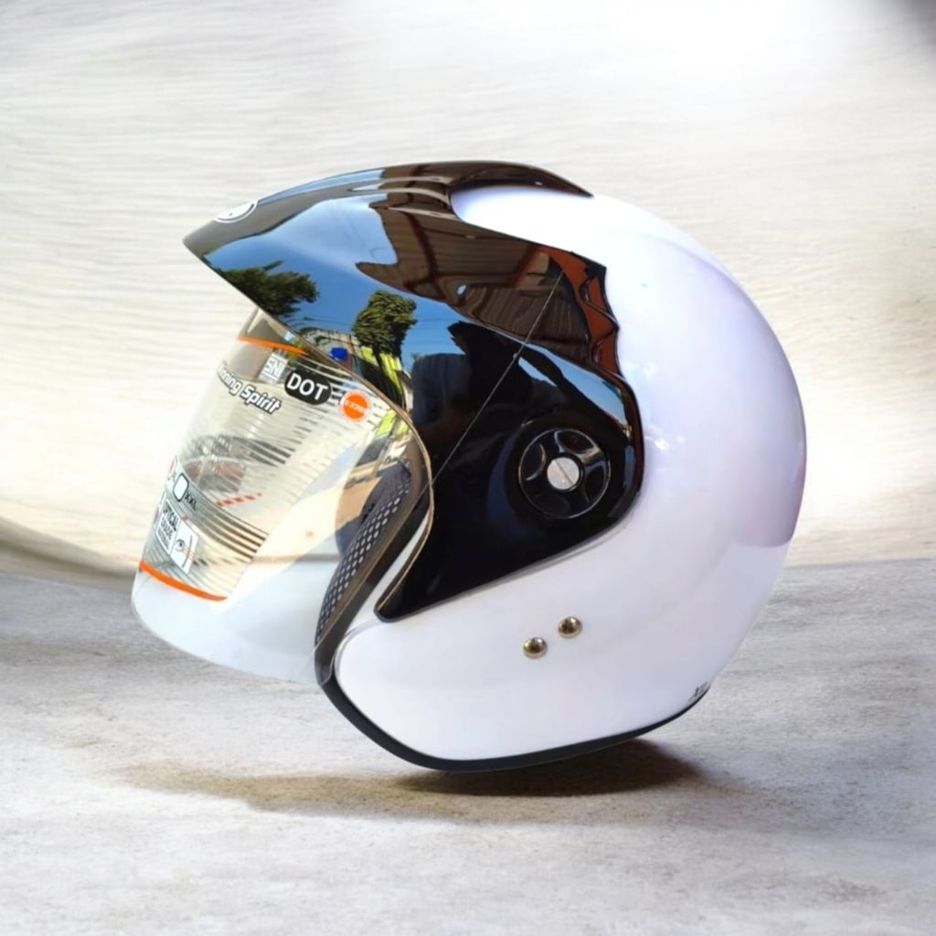 HELM HALFFACE INK CLASSIC CX390 SNI _HELM INK BATMAN _INK PUTIH