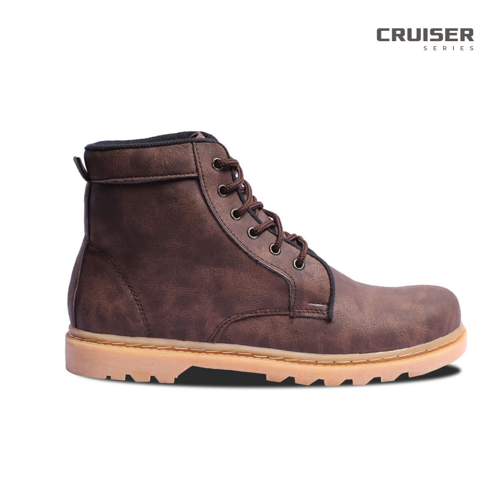 hot product carnos cruiser sepatu boots pria safety brown