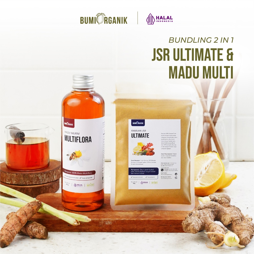 JSR ULTIMATE + MADU HUTAN/MULTIFLORA 2IN1 RESEP DR ZAIDUL AKBAR HERBAL BUMI ORGANIK PURE NATURAL MIN