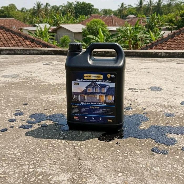 PEROMO Aspal Cair Anti Bocor | Pelapis Anti Bocor Aspal Cair 5kg | Waterproofing Aspal Cair 5kg