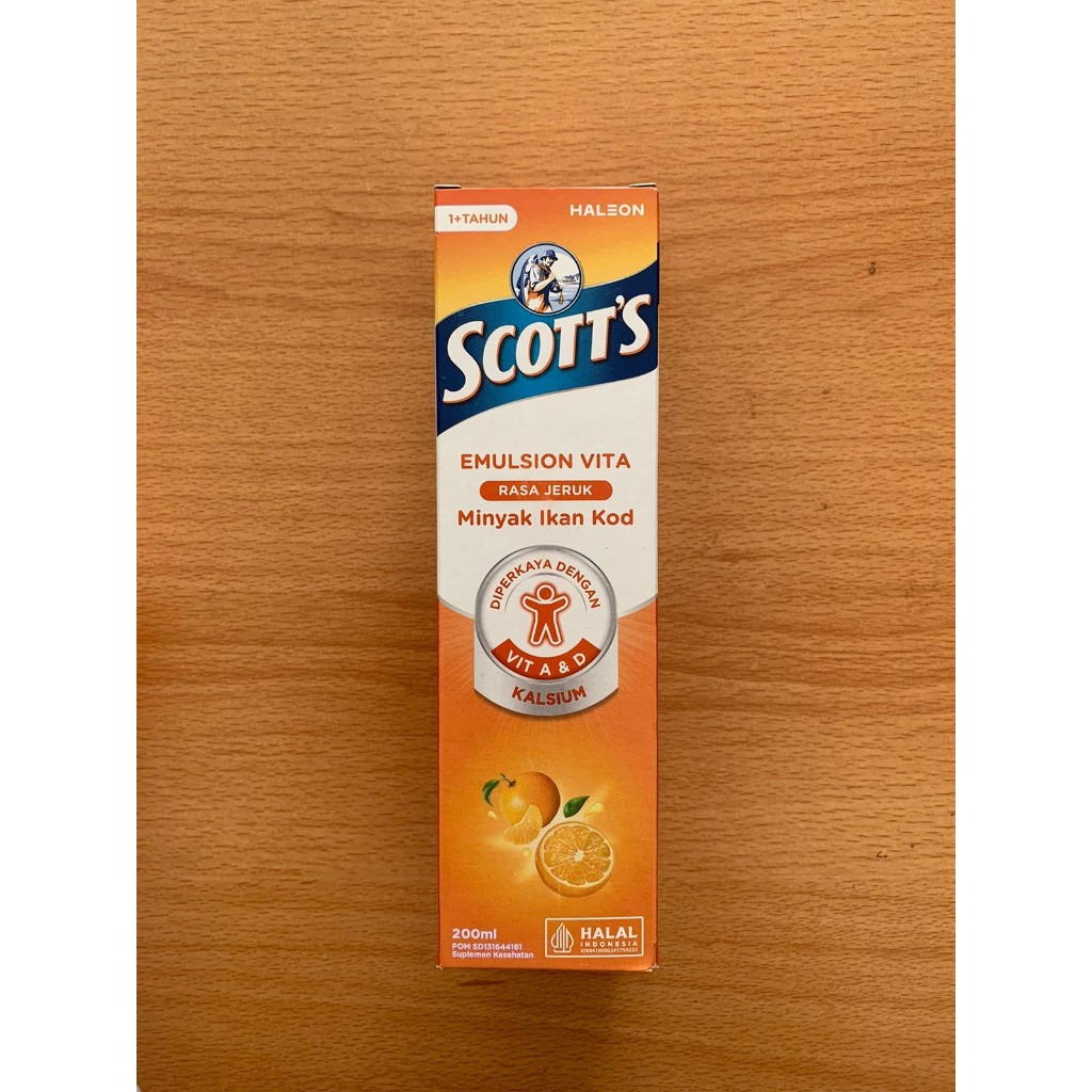 Scotts Emulsion Vita Minyak Ikan 200ml - Suplemen Anak untuk Kesehatan Tubuh dan Pertumbuhan