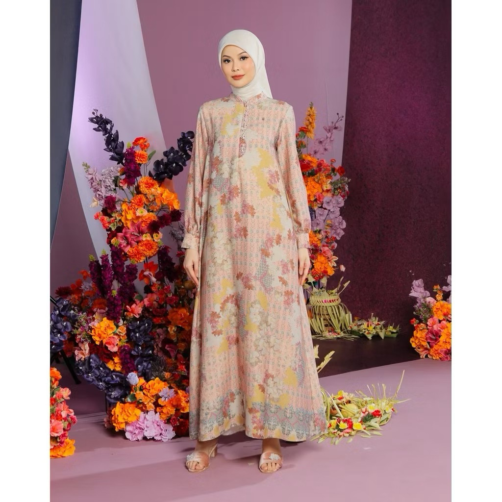 MUDA OFFICIAL - NEW MUDA SIGNATURE SAVITA DRESS PEACH