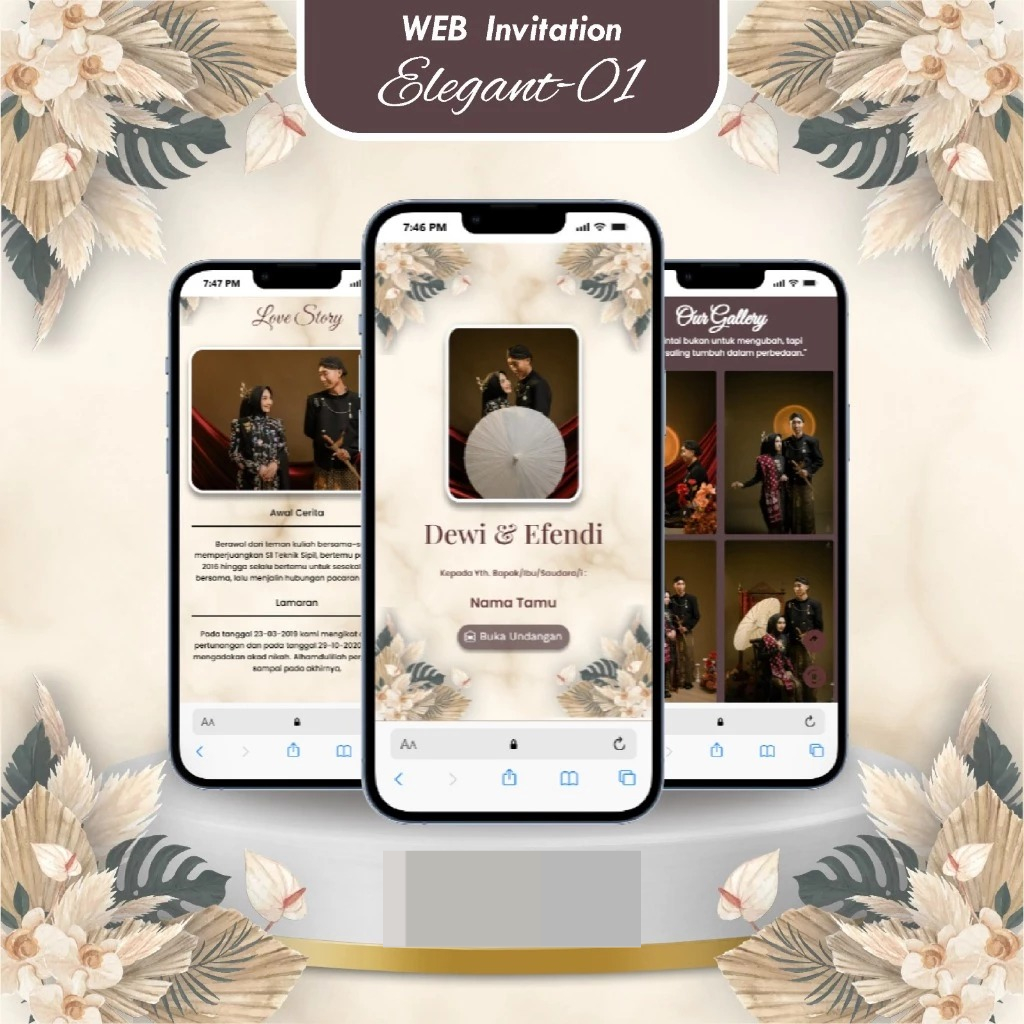 Undangan Digital Pernikahan - Undangan Web Pernikahan Aesthetic