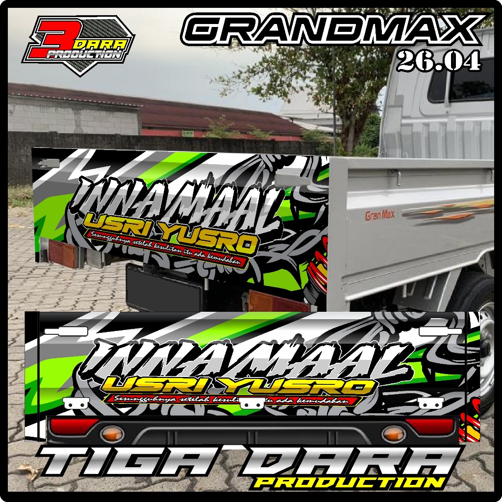 Stiker Decal Pintu Belakang Grand Max pick up StiCker Bak Belakang Grandmax BEBAS REQUEST KODE 26.04