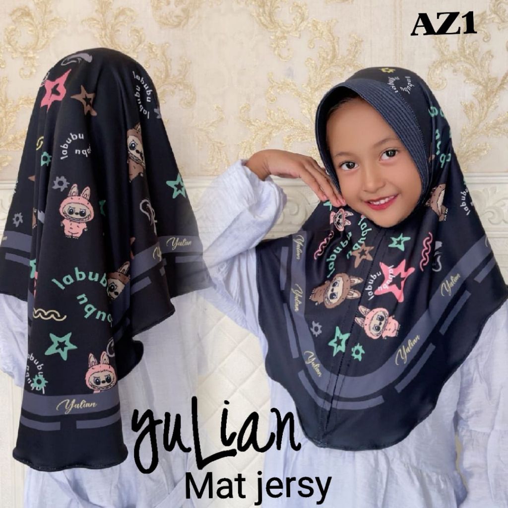 YULIAN AZ 1//HIJAB ANAK INSTAN LABUBU