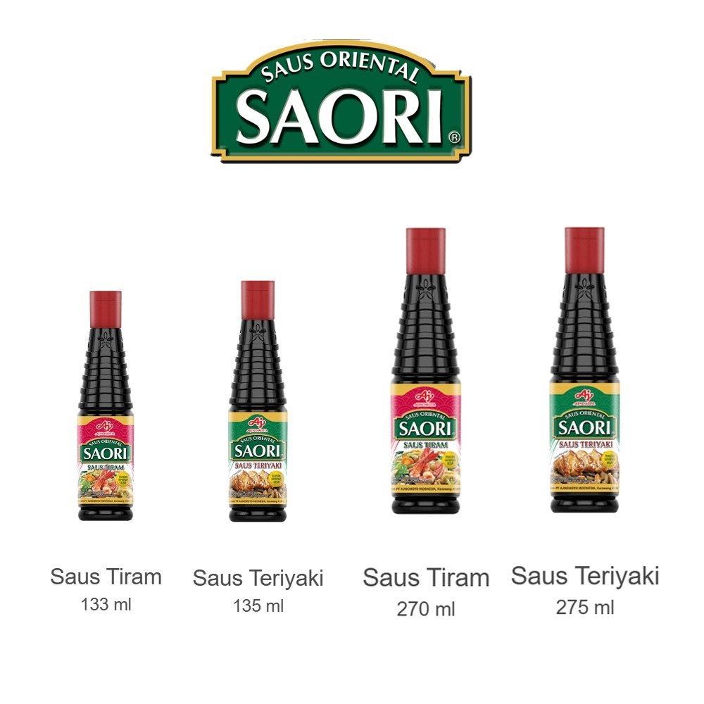 SAORI Saus Tiram / Teriyaki / Lada Hitam Botol Kecil Besar