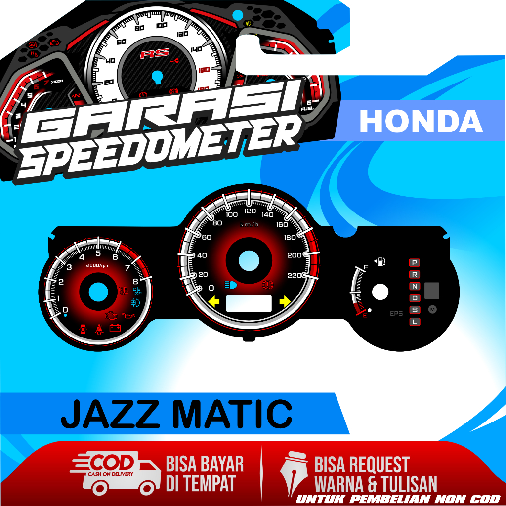 PAPAN SPEEDOMETER CUSTOM HONDA JAZZ GD3 MATIC