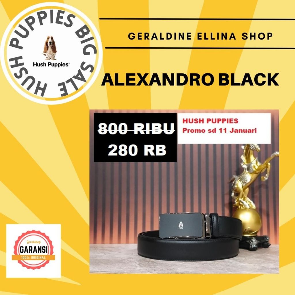 Ikat pinggang Hush Puppies belt original sale seri ALEXANDRO