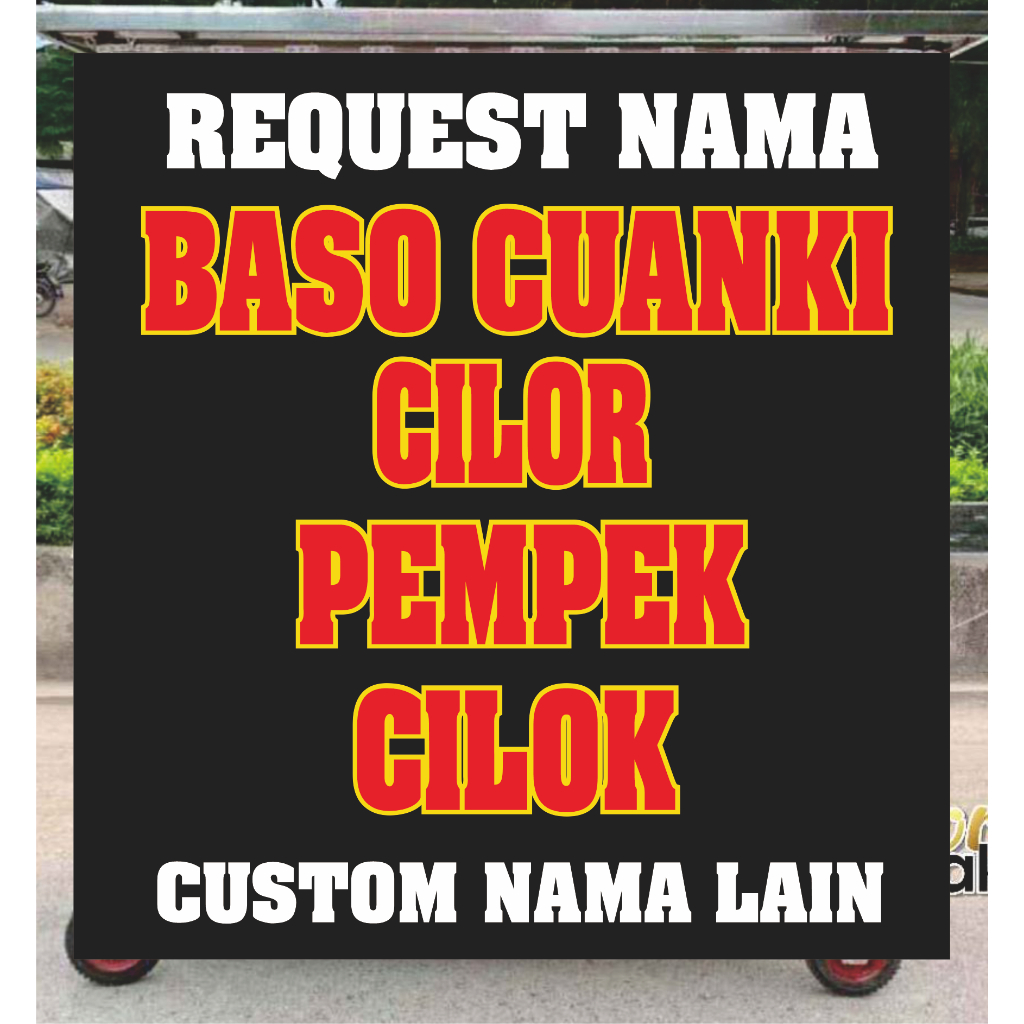 Stiker Cutting Custom Nama Usaha Tahan Cuaca