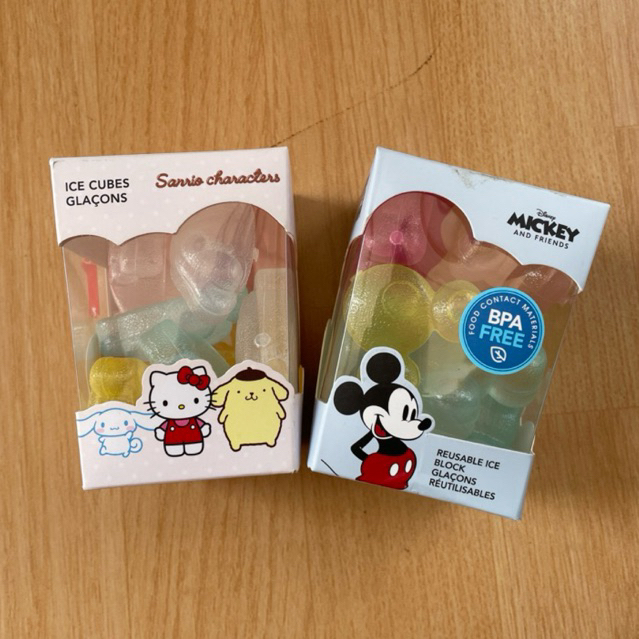 MINISO Sanrio Disney Ice Cubes Reusable Es Batu Reusable Cinnamoroll Hello kitty Mickey Mouse