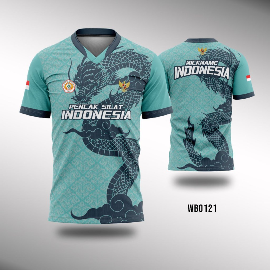 Jersey Pencak Silat IPSI Indonesia Gratis Custom Nama