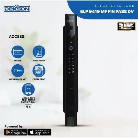 DEKKSON Electronic Lock Kunci Digital ELP 9419 MF FIN PASS DV