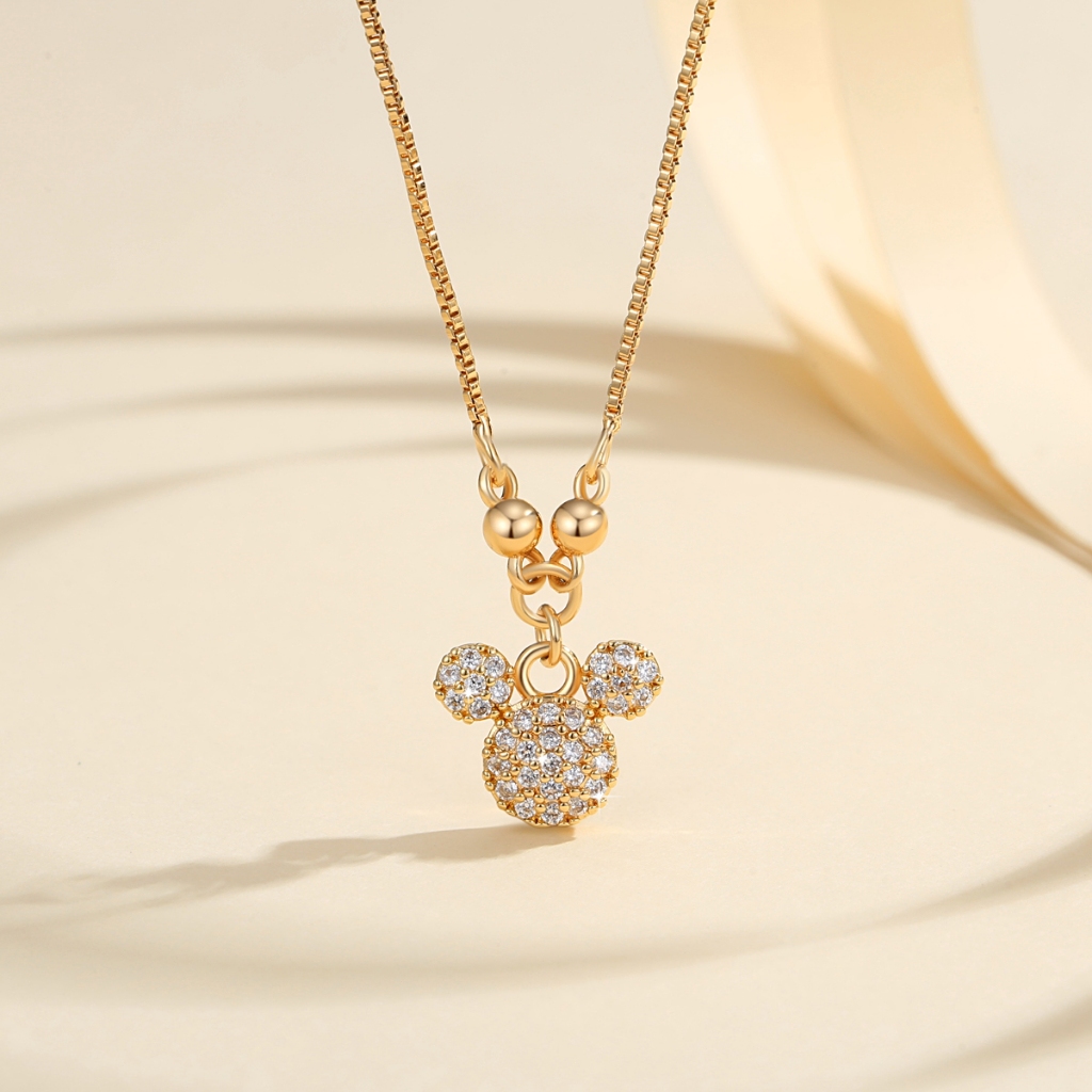 Y410 [Cod]2021 Terbaru Kalung Anak Model Mickey Mouse Lapis Emas 24k Anti Luntur Kalung Bayi Tidak A