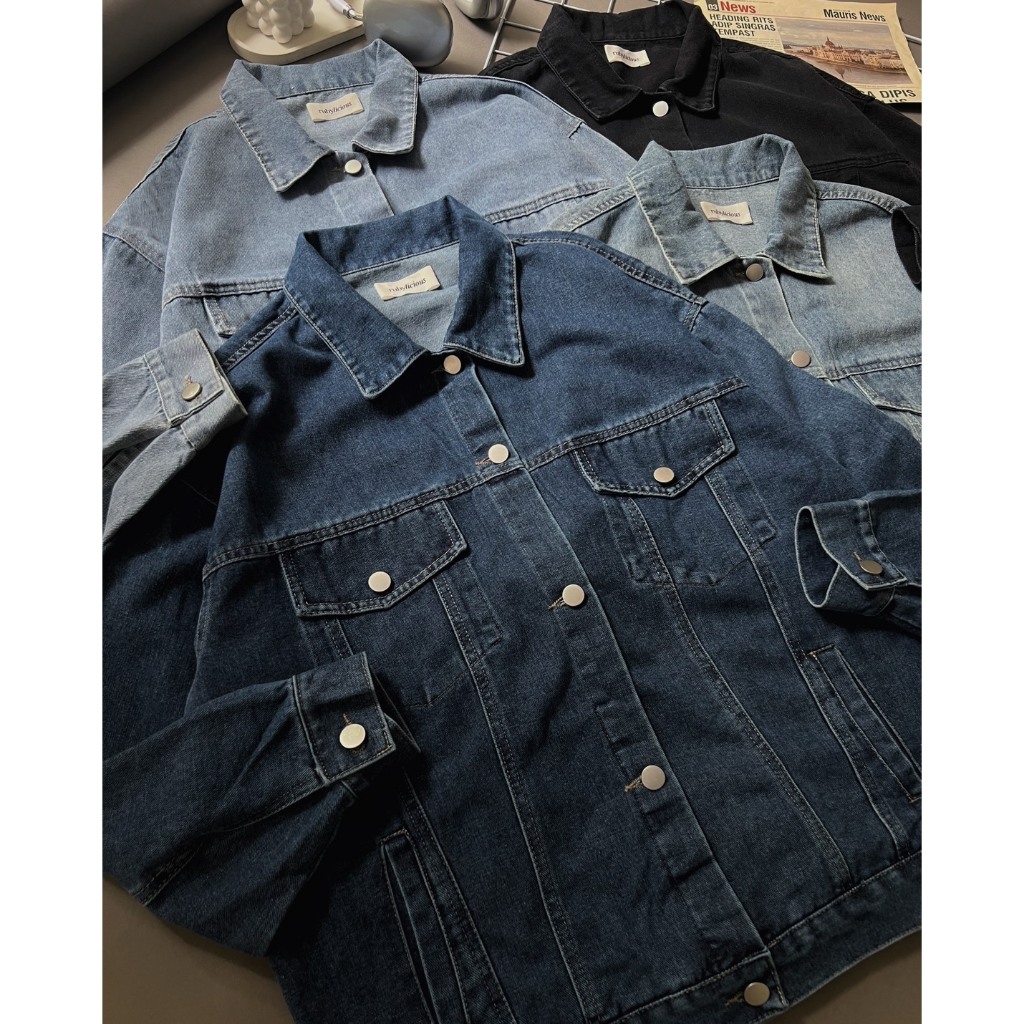 Myrubylicious MAVEN DENIM JACKET KODE 210J | JACKET DENIM POLOS | JACKET DENIM WANITA