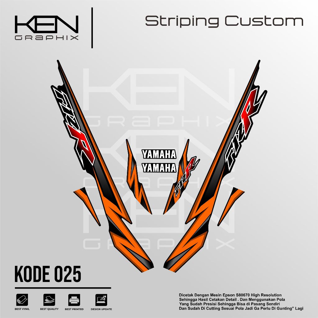 STICKER MOTOR YAMAHA FIZ R/DECAL FIZ R/DECAL VARIASI FIZ/KODE 025