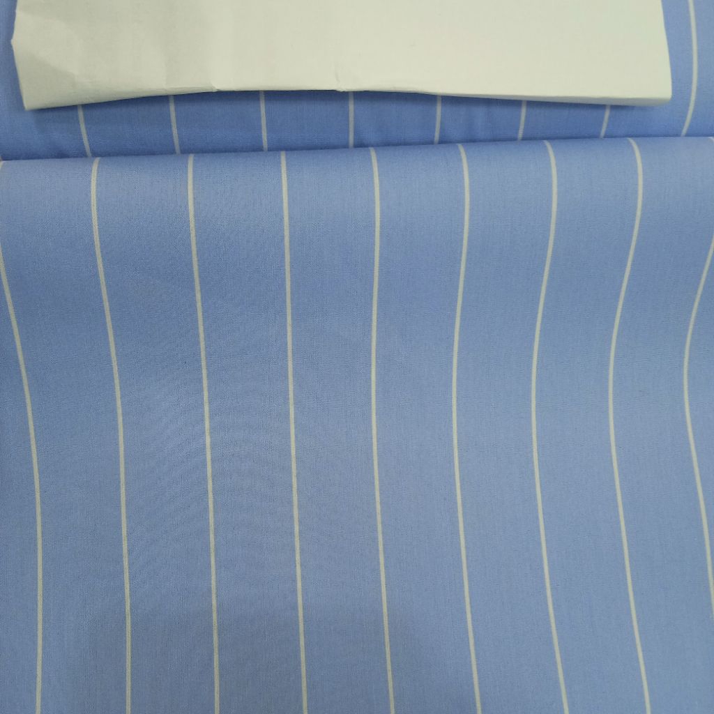 KAIN KATUN YANDET ITALY PREMIUM IMPORT SALUR BIRU
