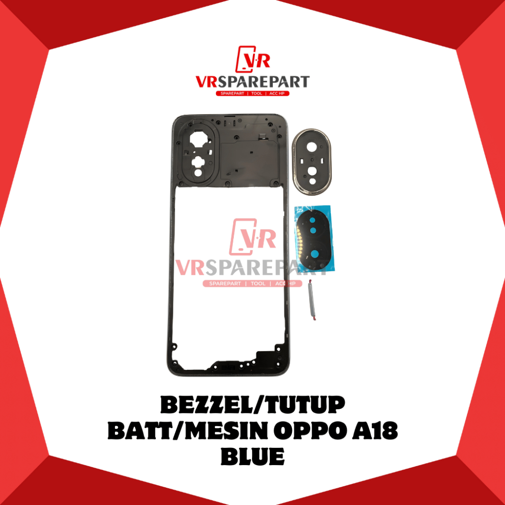 TUTUP BATERAI OPPO A18 BLUE / TUTUP MESIN / BATRE