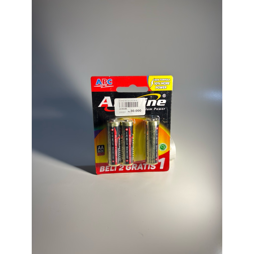 Baterai Alkaline AA 1.5v (beli 2 gratis 1) Barang Baru 100% bukan bekas pakai dan original tanpa box