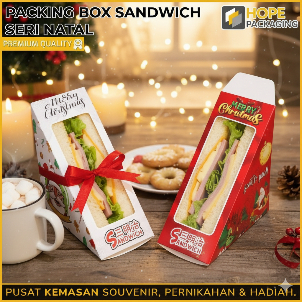 Packing Box Sandwich Natal/ Mika Sandwich Fruit / Mika Sando / Mika Sandwich Buah / Sandwich Box Fru