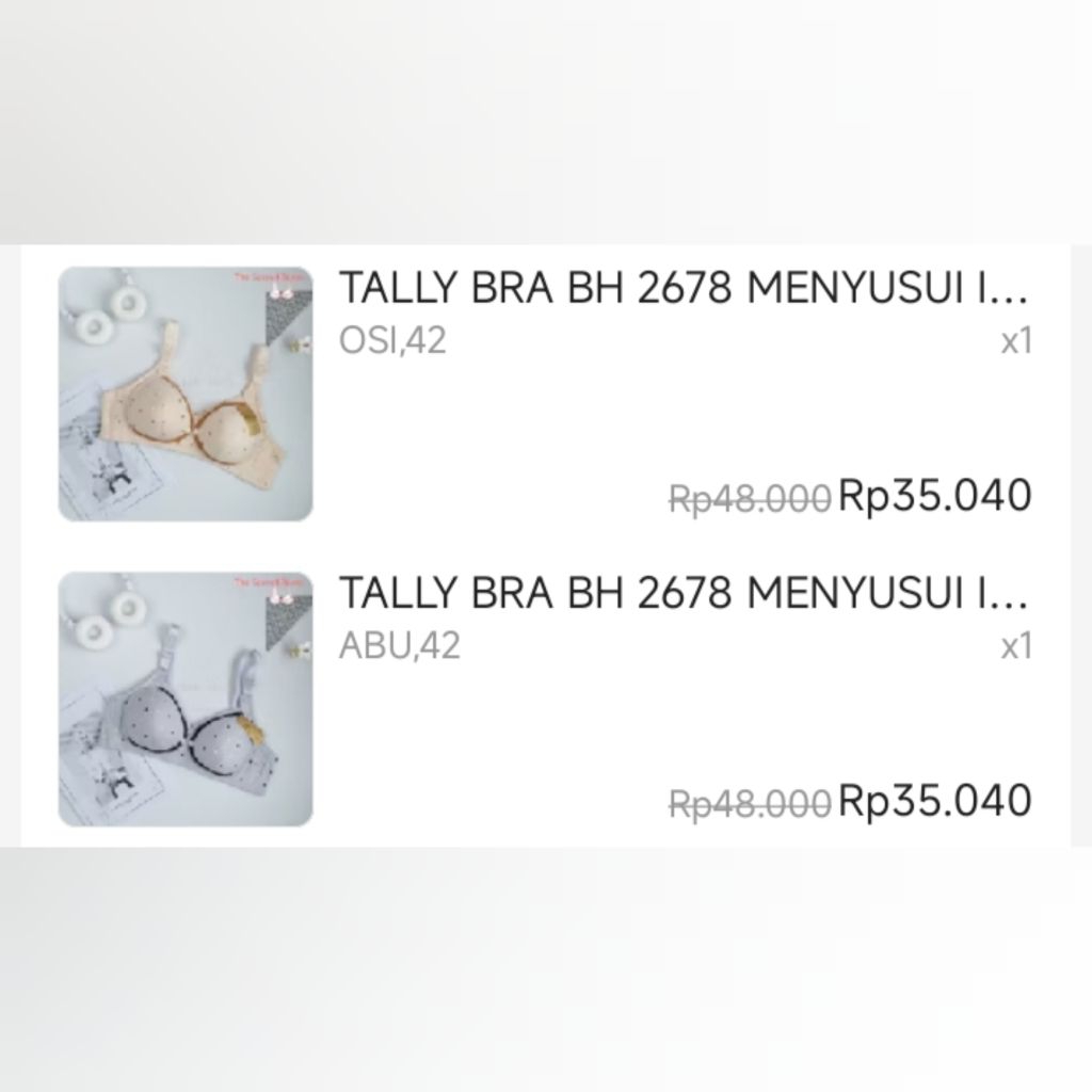 BR* / BH Menyusui Wanita merk TALL* (Preloved)