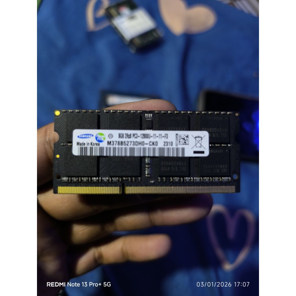 RAM Laptop 8GB DDR3 12800U Bekas