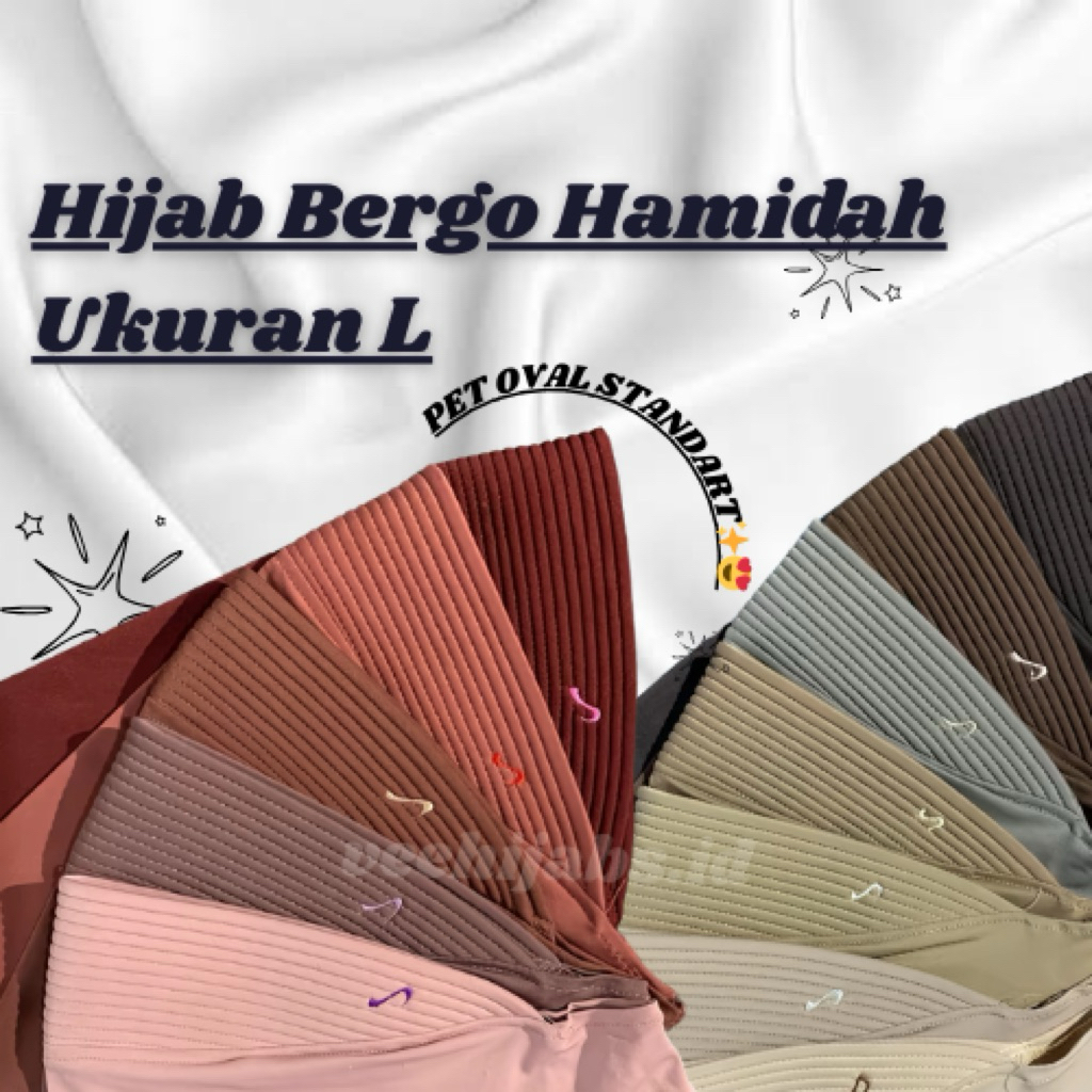 BERGO HAMIDAH UKURAN L | HIJAB BERGO HAMIDAH ORIGINAL SIZE L BY VEEHIJABS.ID